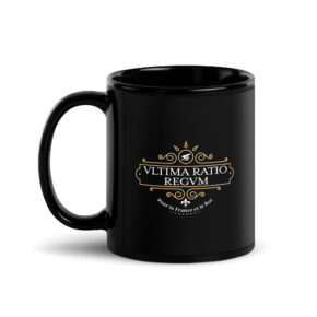 Alternative view of Mug noir Ultima ratio regum