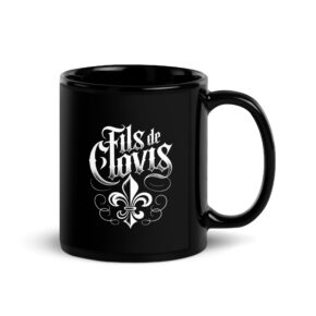 Mug noir Fleur de Lys Fils de Clovis