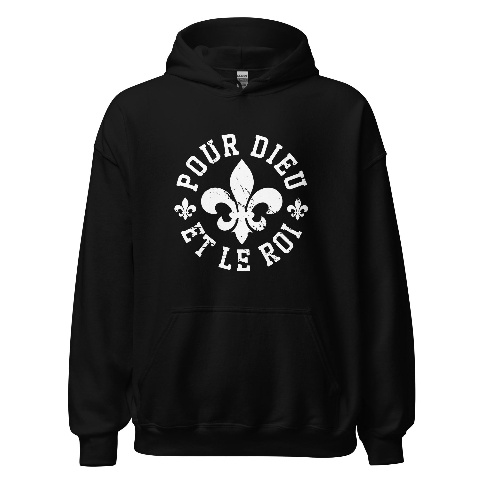 Sweatshirt capuche Fleur de Lys - Pour dieu et le roi